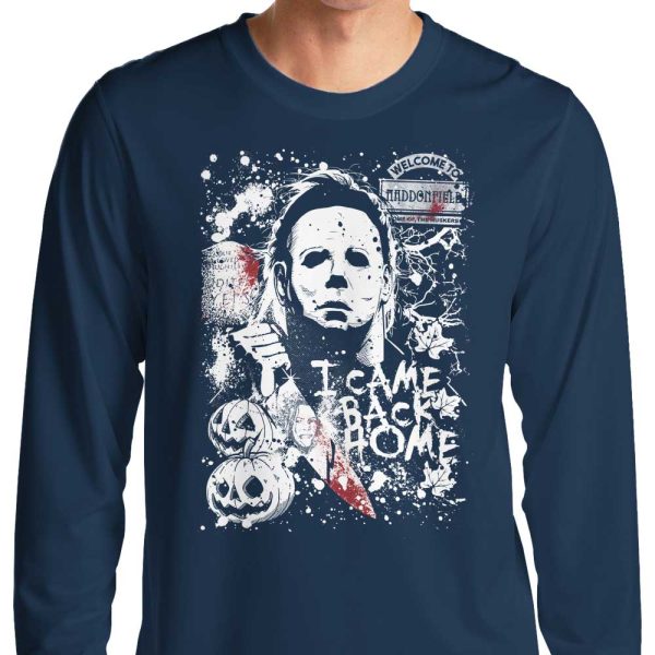 Evil in Haddonfield - Long Sleeve T-Shirt Online - Image 3